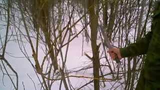 Нож - меч из рессоры.Рубка и результат