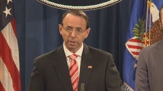 Press Conference: DoJ announces Russians indicted for DNC, Clinton campaign hacking