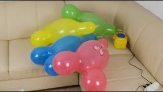pumping and bursting 4 mouse balloons