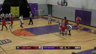 North Brookfield Boys Varsity Basketball vs St. Mary's 1/17/20