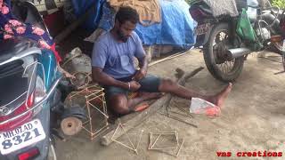 Making traditional Aakash Kandil