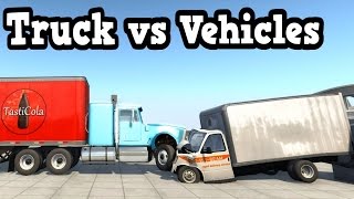BeamNG Drive - Semi Truck Crushing Vehicles
