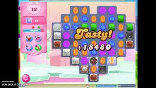 Candy Crush Level 1833 Audio Talkthrough, 3 Stars 0 Boosters