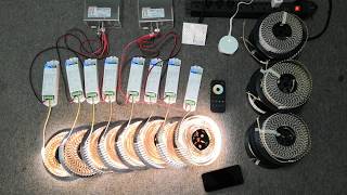 Quad row CCT led strip, V2-L, SE-1000-24, RT2, T12-1, WiFi-Relay wiring diagram