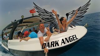 Dark Angel Speedboat. Amazing boat trip. Antalya, Kemer, Armas Gül Beach. May 2019