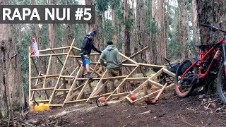 Rapa Nui #5 - Construyendo y Practicando en un Wall Ride de Madera para Mountain Bike!