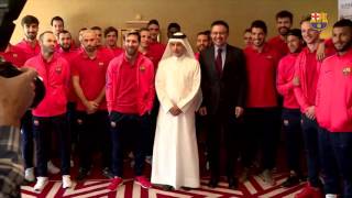 Doha goes head over heels for FC Barcelona / نجوم برشلونة في لقاء مع المشجعين