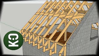 ⚫ План строительства двускатной крыши