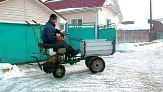 Дрифт на мотоблоке