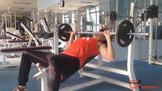 Kỹ thuật tập chuẩn bài đẩy ngực trên với tạ đòn giúp cơ ngực dày và rộng hơn (Incline bench preses)