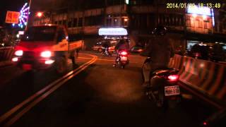 遊騎兵S100 V7 和 K1 勁曜系列, 夜間疏洪道路及市區比對.