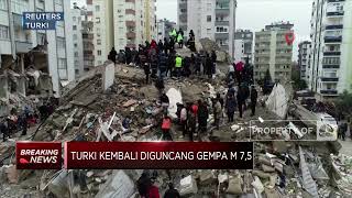Gempa Kembali Guncang Turki, Skala M 7,5 & Sudah 1.300 Lebih Tewas