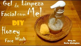 Gel de Limpeza Facial Caseiro com Mel |  Homemade Honey Facial Cleanser