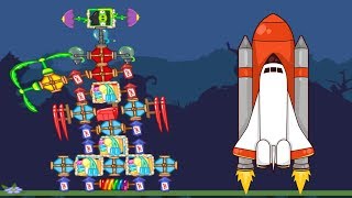 Bad Piggies - SILLY 4 STAGES NASA ROCKET INTERESTING INVENTIONS!
