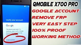 How To Google Account Bypass Q Mobile X700 Pro