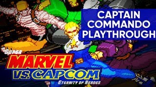 Super Marvel vs. Capcom: Eternity of Heroes (PC) - Captain Commando Gameplay