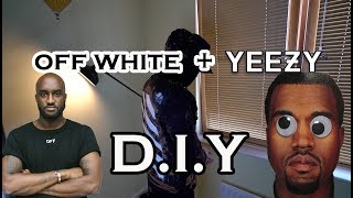 如何制作潮流品牌衣服off white+yeezy season DIY hoodie