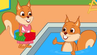 Famille d'Écureuil - Roue De Natation Arc-en-ciel Animé 2020 en Français