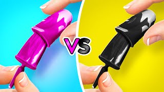 ЧЕЛЛЕНДЖ: РОЗОВАЯ ЕДА VS ЧЕРНАЯ || Едим продукты 1 цвета 24 часа от 123 GO Like!