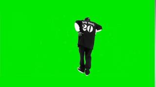 Танцующий Snoop dogg на зеленом фоне (футаж)