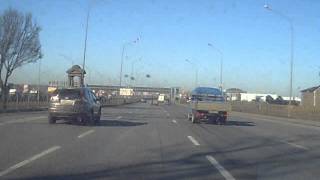 Проезжаем Пулковские высоты, виды на СПб, мимо Метрики, аэропорта Пулково, пост ГИБДД, въезжаем вПит