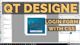 #01 Design login Form Qt and CSS or Qss