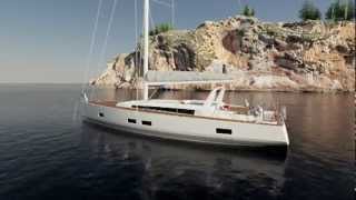 Парусная яхта Beneteau Oceanis 55 превью 3D