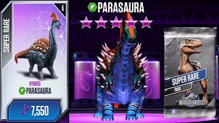 Parasaura Max Level and Super Rare Pack - Jurassic World The Game
