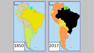 Численность населения ТЕРРИТОРИЙ стран Южной Америки (1550-2017)