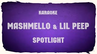 Mashmello & Lil Peep "Spotlight" (karaoke+chords)