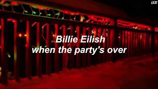 Billie Eilish - when the party's over (English Lyrics + Türkçe Çeviri)