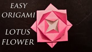 How to Make an Easy Origami Lotus Flower - HD