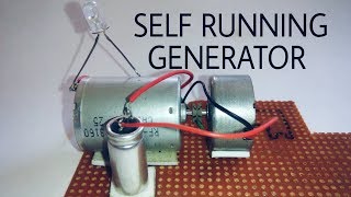 Free energy self running generator using dc motor and capacitor.