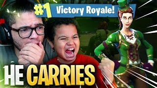 9 YEAR OLD KID LEADS THE TEAM TO VICTORY IN Fortnite: Battle Royale! *NEW* SKIN CRAZY! ARMY ROLEPLAY