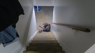 I FELL DOWN THE STAIRS AND SPRAINED MY ANKLE!!!