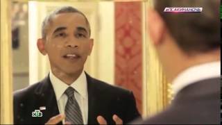 Обама снялся в рекламе Смешной президент США перед зеркалом