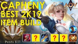 [AOV] CAPHENY BEST ITEM BUILD 2019 | PENTA KILL BUILD | GUIDE COMBO & GAMEPLAY USING RAZER PHONE