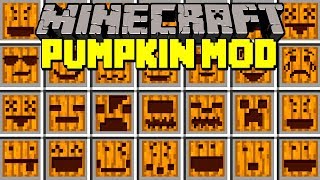 Minecraft CARVABLE PUMPKIN MOD! | CARVE UNLIMITED HALLOWEEN PUMPKINS! | Modded Mini-Game