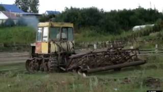 DT-75 engine start /// ДТ-75 запуск двигателя