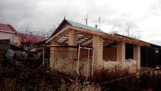 Беседка из кирпича своими руками.