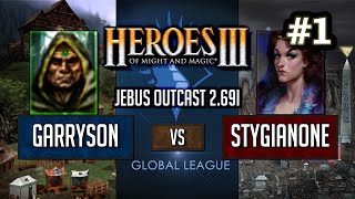 Герои 3 HotA Jebus Outcast Global League: Garryson vs StygianOne - Bo2 Игра #1