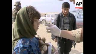 US army provides medical aid to villagers