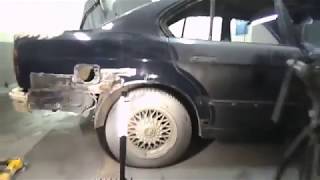 Реставрация BMW e34. Переварка заднего крыла