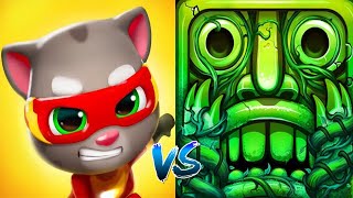 Talking Tom Hero Dash VS Temple Run 2 Соревнование Супер Анжела VS Karma Lee