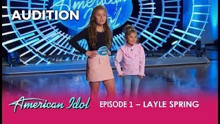 Layle Spring: A SWEET Country Girl and Her Cuttest Little Sister WOW The Judges | American Idol 2018
