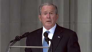 Former President George W. Bush delivers an emotional eulogy at Sen. John McCain's memorial servi…