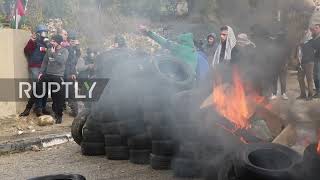 State of Palestine: Teargas flies in fiery protest after Israeli blockade of Nablus village