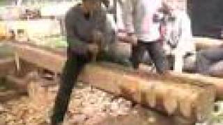 hewing beams the German way