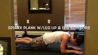 Elbow Plank leg lift plus Leg Scissors Tip