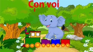 Dạy bé học các con vật quen thuộc bằng tiếng việt | đoàn tàu động vật cho em |Dạy trẻ thông minh sớm